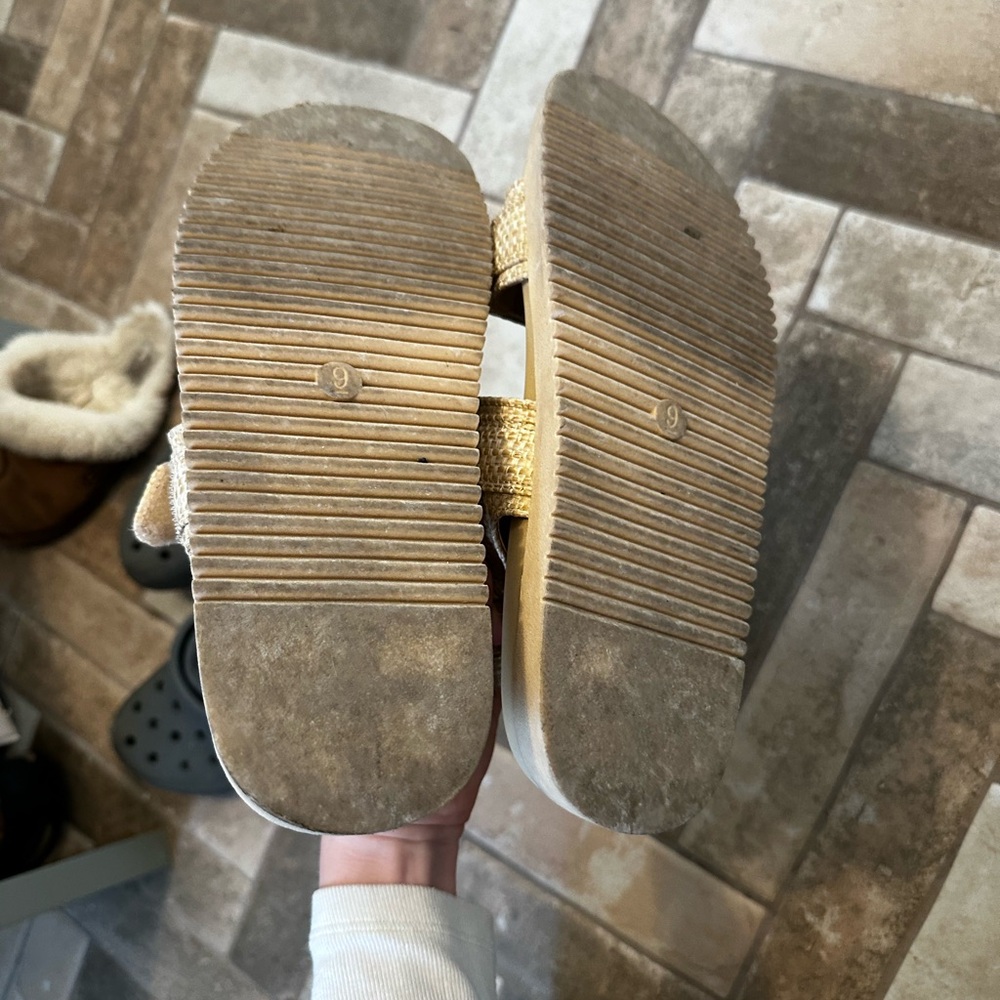 Target Beige Textured Sandals - Picture 2 of 2
